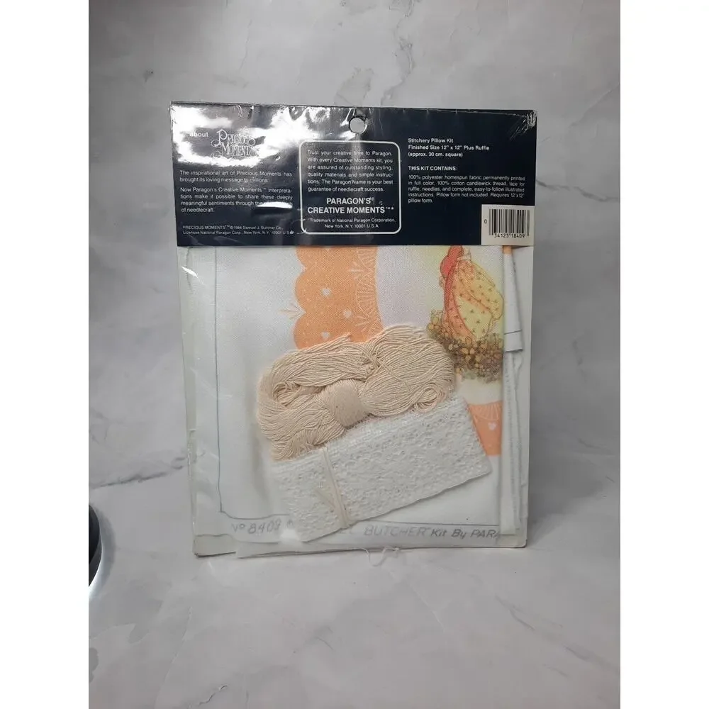 Vintage Paragon Precious Moments Stitchery Pillow Kit Serenity 8409 12x12